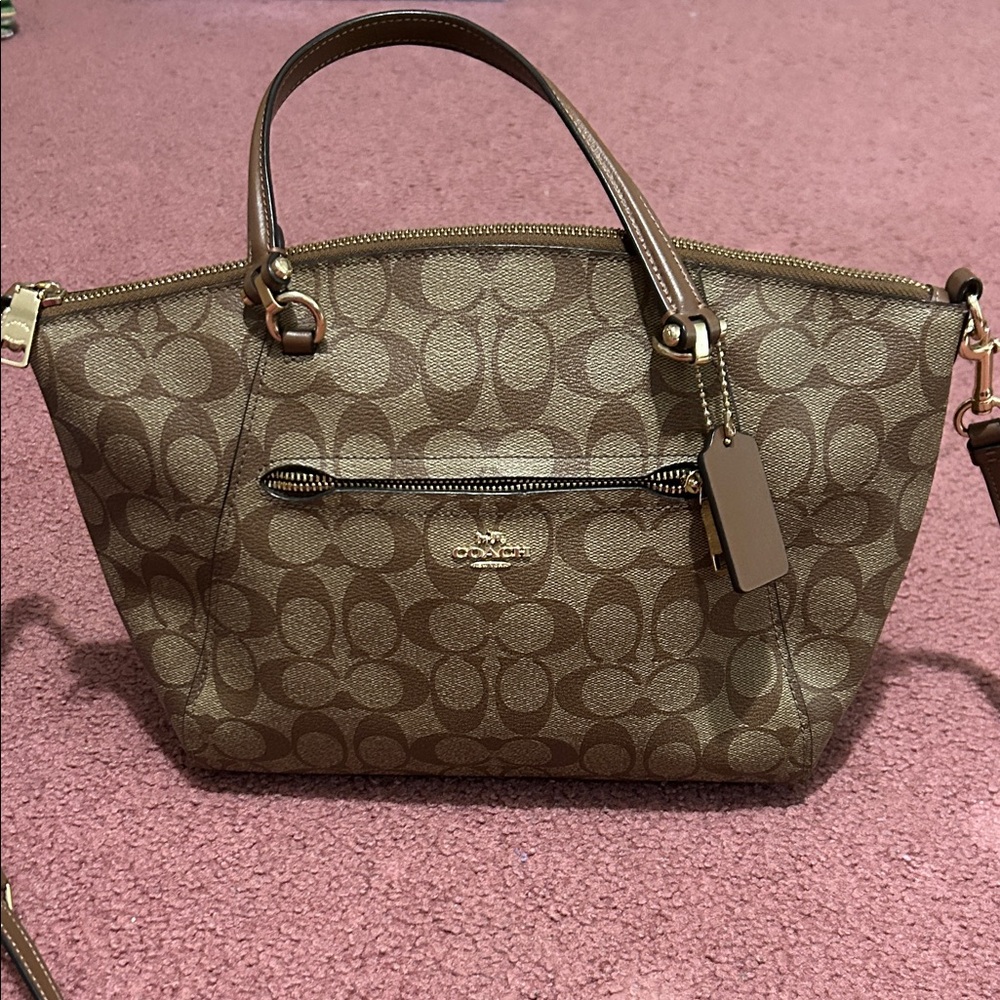 Coach Tan Signature Satchel